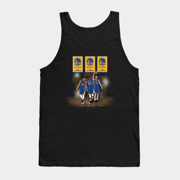 Steph Curry x Klay Thompson x Draymond Green Tank Top by xavierjfong